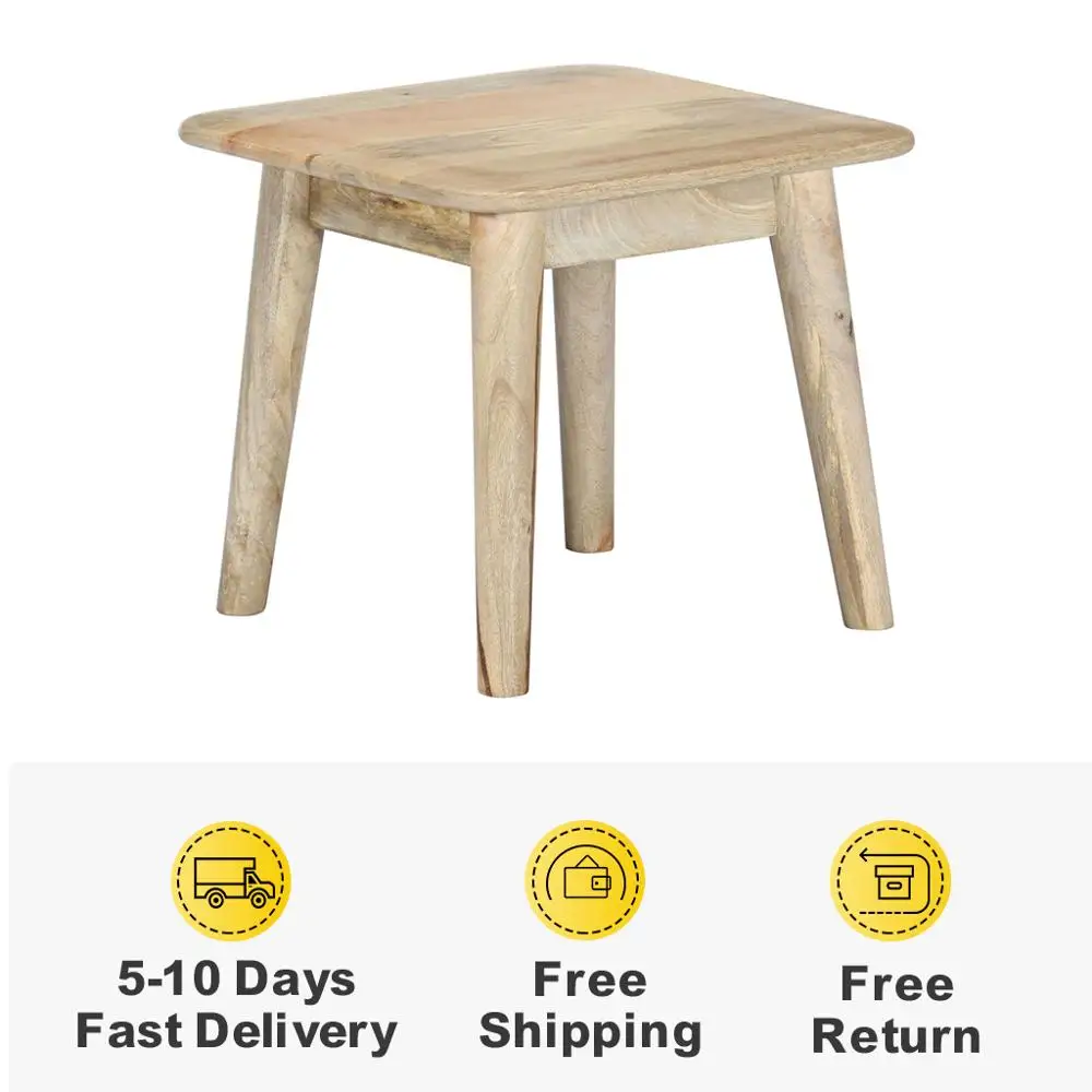 Table basse en bois de mangue massif, Table d'appoint pour salon, Table nordique Simple pour canapé, 45x45x40 cm
