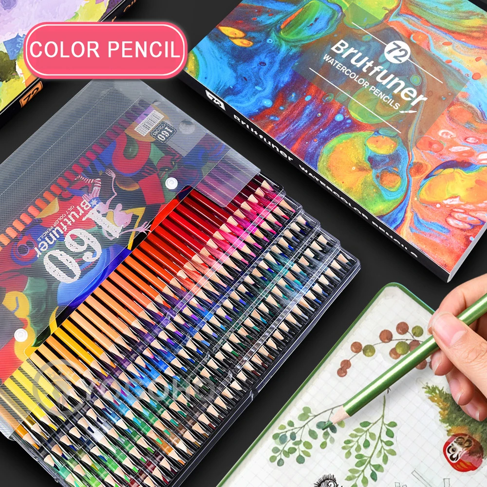 160Colored Pencils Lapis Decor Pro Artist Painting Oil Color Pencil Sketch Paint 