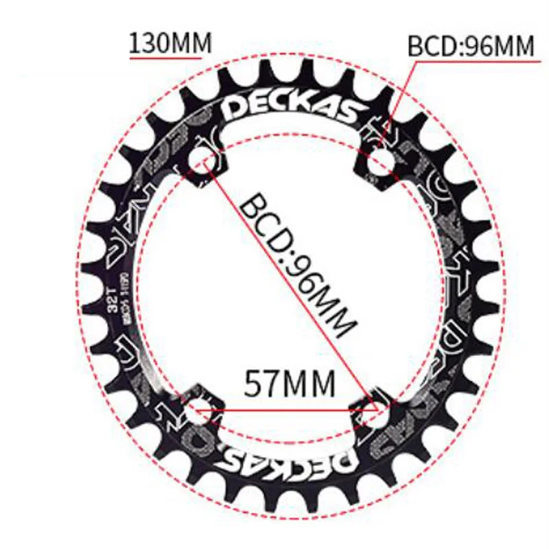 Deckas BCD96 32/34/36/38T Круглый/овальный диск MTB велосипеда передняя Звездочка для XTR/M8000/M9000