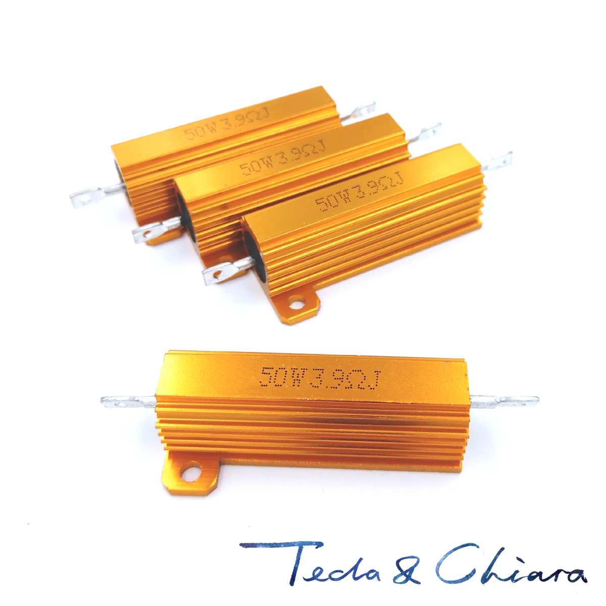 

2Pcs 200K 2.5K 10K 20K 5K 6.8K 3.3K 4K R Ohm 50W Aluminum Power Metal Shell Case Wirewound Resistor Resistance RX24