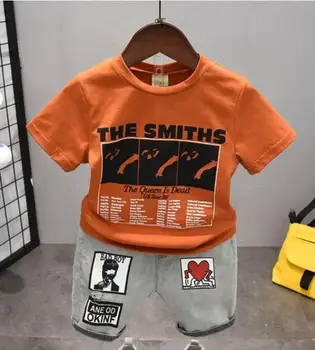 

Kids Clothes Sets 2020 Hot Sale Boys Baby ClothingSummer Shorts Children Outfit 3 colors T-shirts + shorts selectable 2-7years