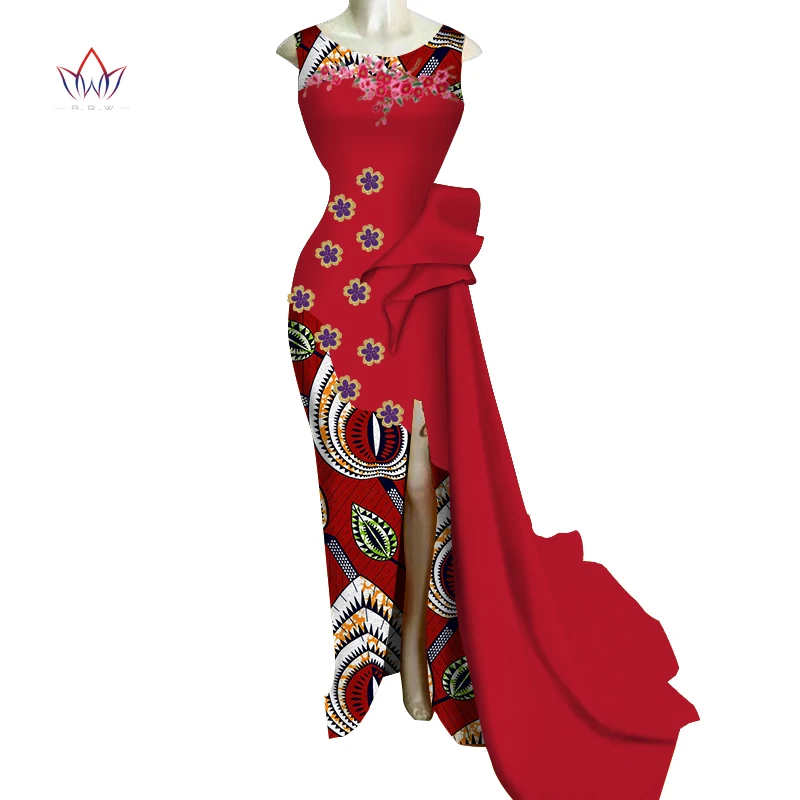 Африканские платья для женщин Базен Riche африканская одежда женские аппликация цветок Длинные вечерние платья Дашики африканская одежда