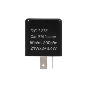 

2-Pin LED Flasher Relay Motorcycle Turn Signal Indicator Speed Adjustable Fit For Most Motorcycles With 12 Voltage