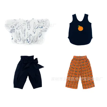 

2020 MF Brand New Summer Kids Clothes Sets Girls Lovely Shirts And Pant Baby Child Fashion Clothes Sets