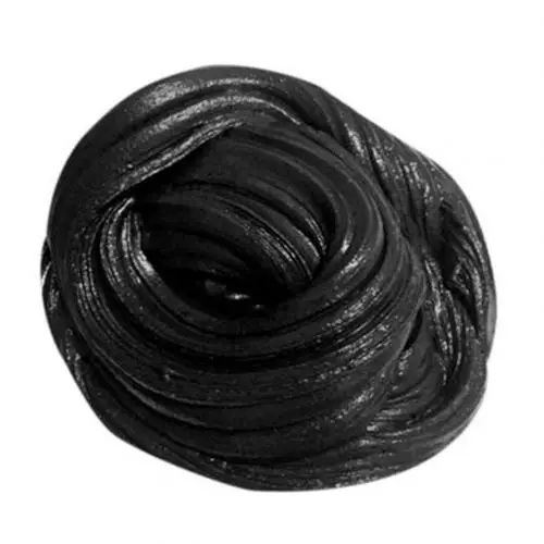 Мягкая слизь глина пушистая пена ручной работы снятие стресса обучающая игрушка подарок для детей игра - Цвет: Черный
