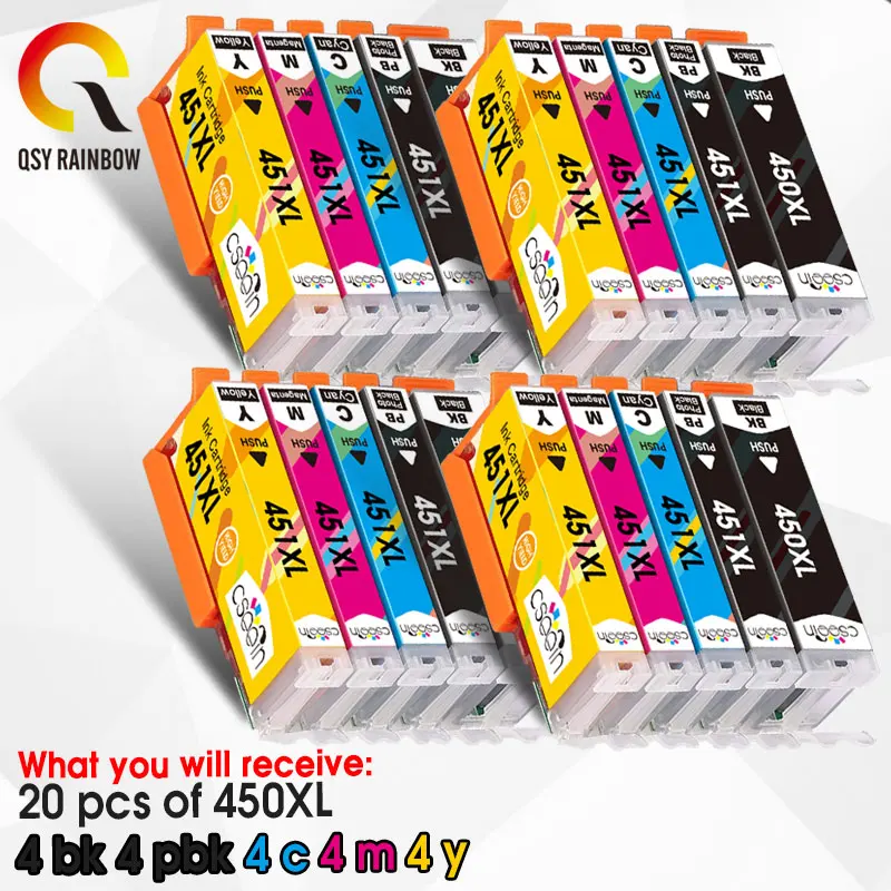 Совместимый чернильный картридж Canon 450 451 для PGI 450XL CLI 451XL PIXMA MG6340 MG7140 MX924 IX6840 IP7240