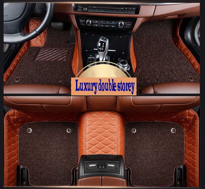 luxury brown Tapis de sol impermeables pour Mercedes Benz E class W210 W211 W212 W213 320 AMG E63 E43 - Название цвета: luxury brown