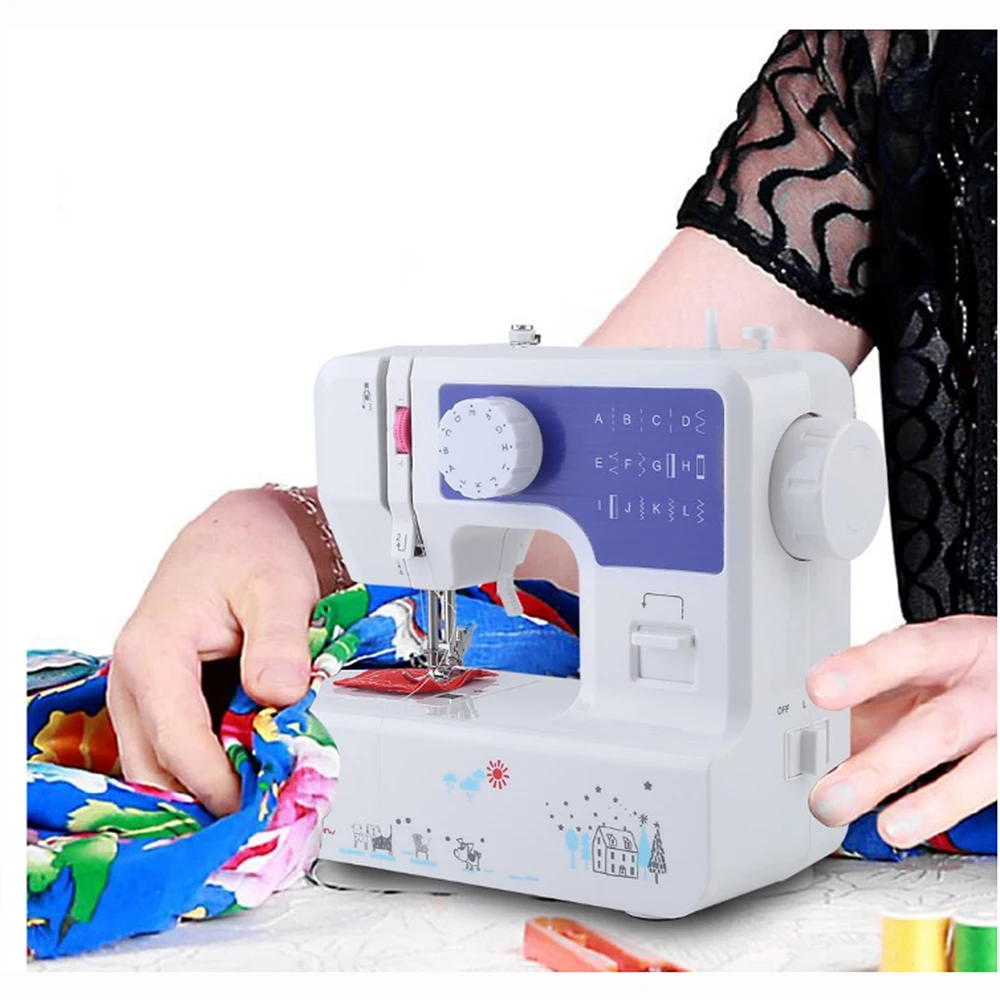 110V-220V Multi-function electric sewing machine home fast sewing needle cordless clothes fabric mini sewing machine