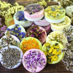 5Styles 1Pcs General Hydrating Moisturizing Round Oil Control Mite Removal Handmade Face Soap