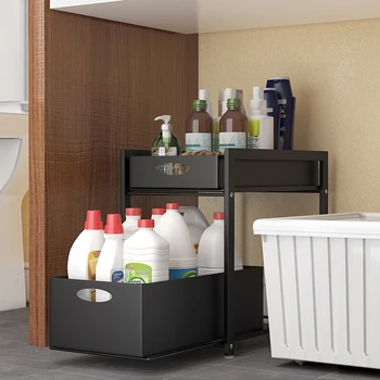 

Kitchen sink rack arrangement rack sink landing kitchen push-pull receptacle rack