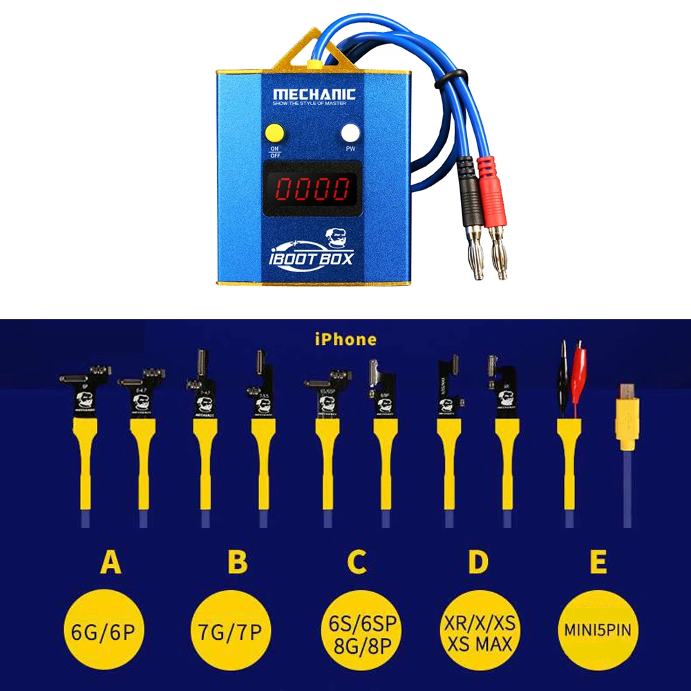 Mecánico IBoot Box iPhone fuente de alimentación abierta línea de la máquina soporte DC5V-28V Puert