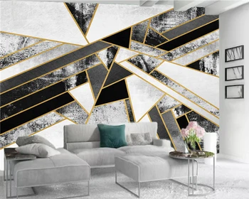 

Luxury 3d Wallpaper 3d Wallpaper Living Room Triangle Geometric Renderings Premium Atmospheric Interior Decoration 3d Wallpaper