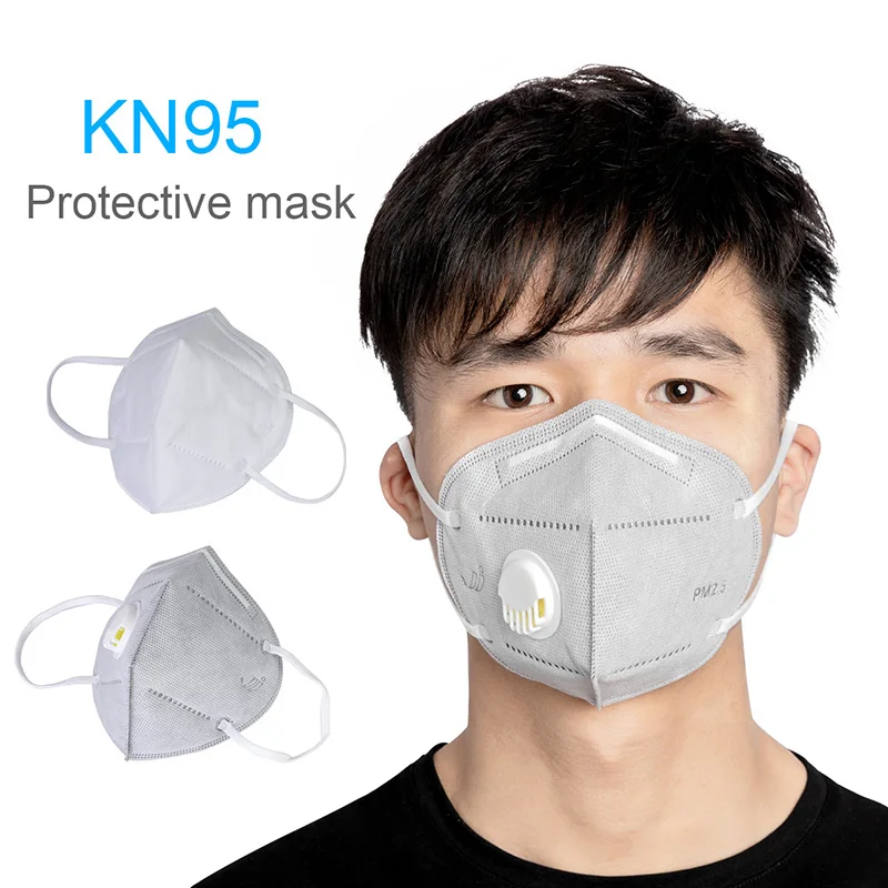 

New KN95 Face Mask Dustproof Windproof Respirator Valve PM 2.5 Mask