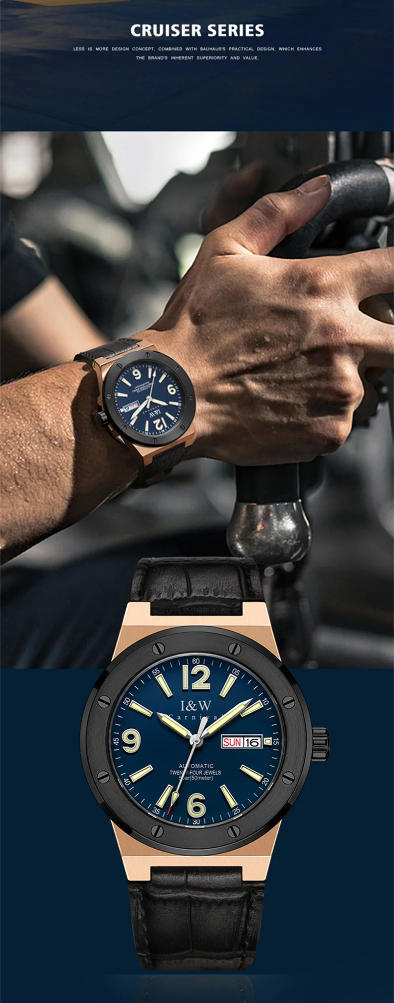 2021 New Switzerland IW Mechanical Watch For Men Luxury Brand Automatic Watches 50M Waterproof NH36A Reloj Hombre Luminous Sport
