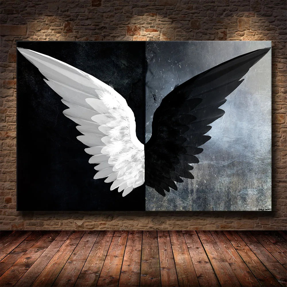 

Angel Wings Vintage Wall Posters And Prints Black And White Wall Art Canvas Paintings Wings Pop Art Wall Picture For Living Room