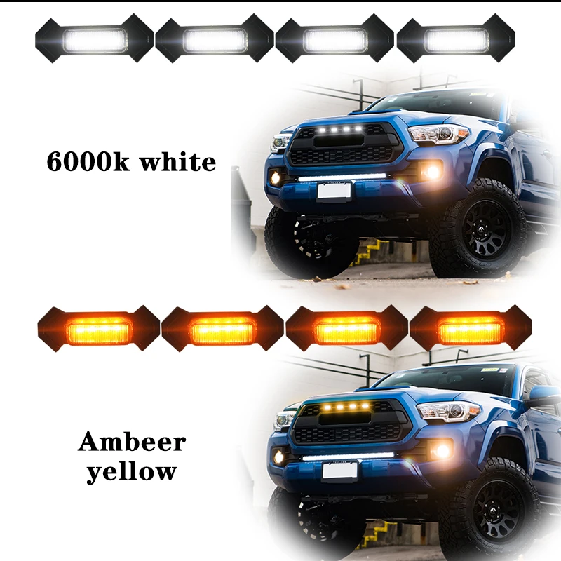 IJDM 4pc Ʈ   ڹ ȭƮ Ʈ ׸  ŰƮ 2016-up Toyota Tacoma w/TRD Pro ׸ , 
