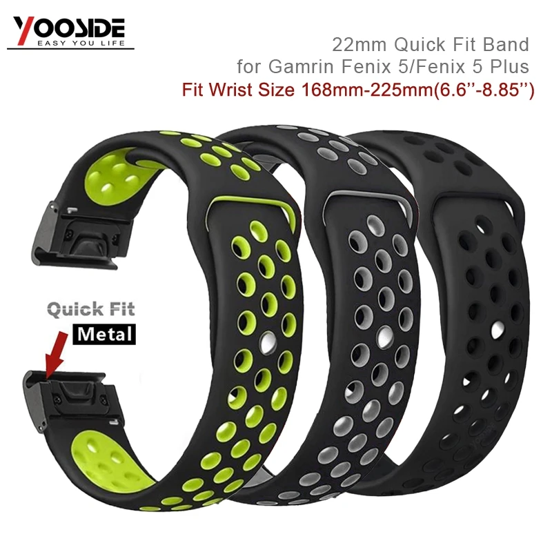 Fenix 6 Quick Fit 22 мм силиконовый ремешок для часов с защитой от пота для Garmin Fenix 5/5 Plus/Forerunner 935/Approach S60/Quatix 5