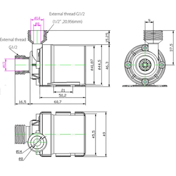

Components Water Pump Flow 1000MA Supply DC 24V 800L/H 5M Electric Pond
