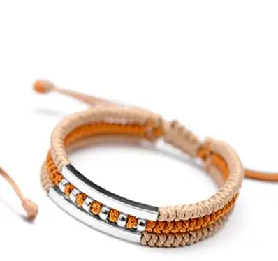 yellow Персонализированные именной браслет Индивидуальные обещания слова браслеты для пары стерлингового серебра 925 ювелирные изделия многослойная обёртка браслет - Окраска металла: yellow