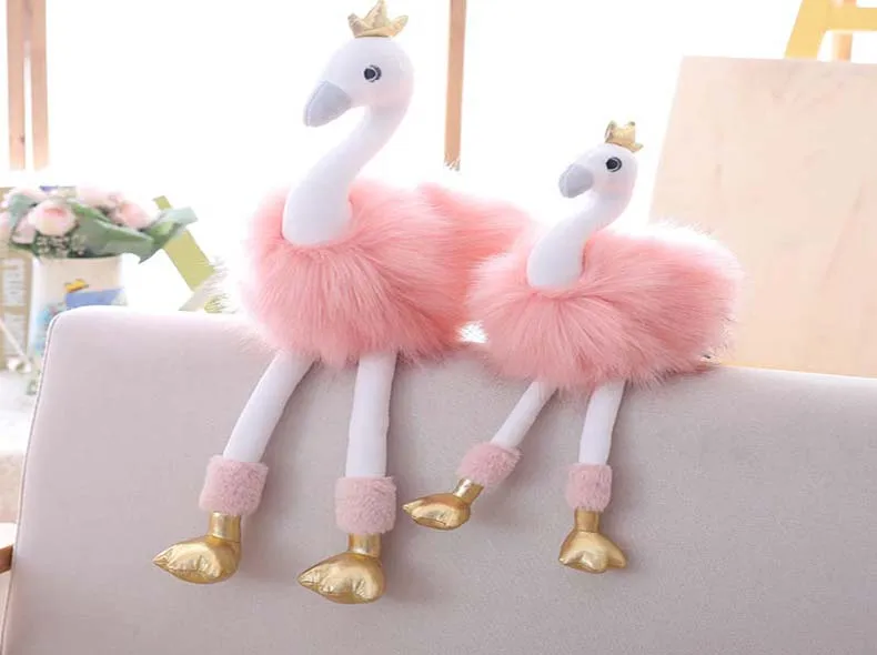 20-30 см Лебедь плюшевые игрушки, забавные Фламинго Кукла Плюшевая Игрушка-животное балетный Лебедь с короной для маленьких детей, детская игрушка, прекрасный подарок для девочки