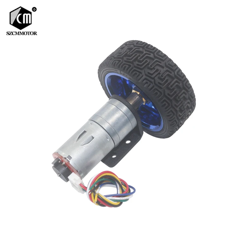 620RPM DC6V 25GA-370 Geared Motors with 65mm Tire for Smart Car Trolley 620RPM DC6V 25GA-370 Geared Motors with 65mm Tire for Smart Car Trolley