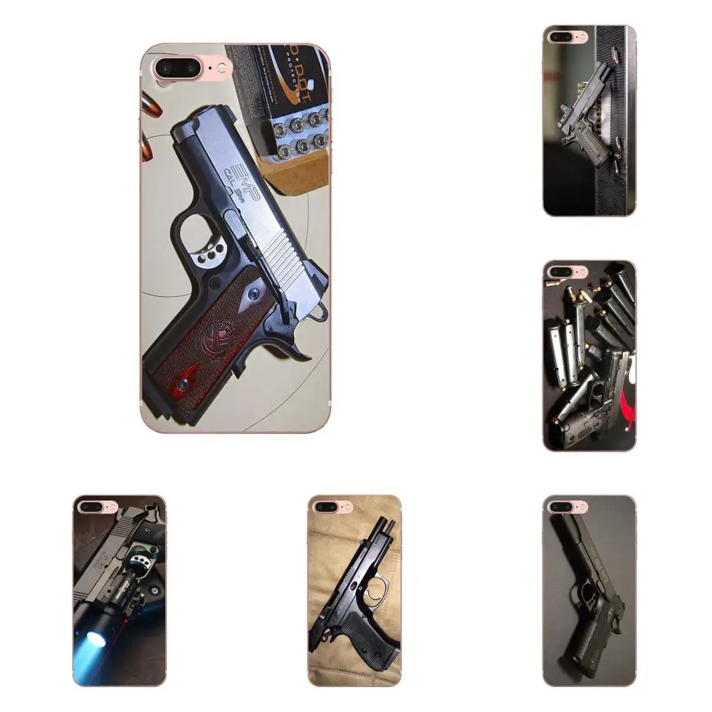 TPU Cases For HTC Desire 530 626 628 630 816 820 830 One A9 M7 M8 M9 M10 E9 U11 U12 Life Plus Springfield Pistol Handguns Gun | Мобильные
