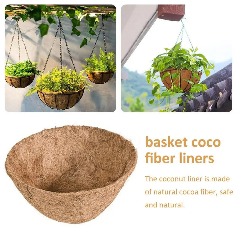 Round Coconut Liner Coco Fiber Replacement Liner Plants Basket Liner For Hanging Basket Home Garden Balcony