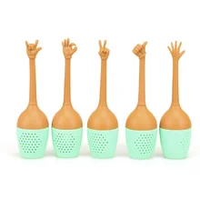 Рука жеста форма сеточка для заваривания чая силиконовый ситечко для чая свободные листья Травяные специи держатель заваривание чая инструменты для чайная чашка, кружка чай po