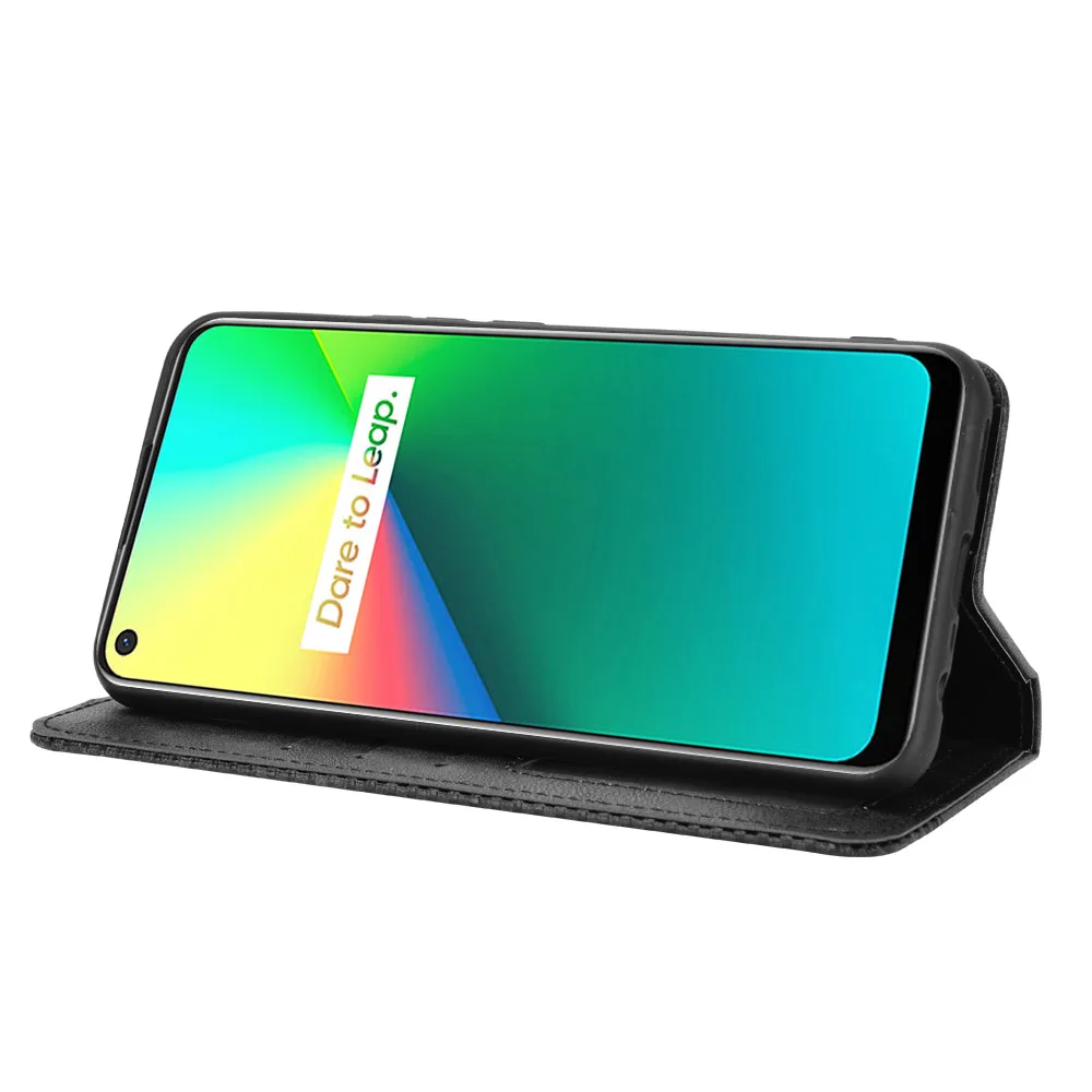 For Realme 7i Case Premium Leather Wallet Leather Flip Case For OPPO Realme C17 RealmeC17 Realme7i Phone