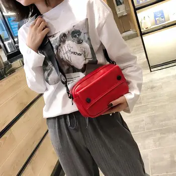 

Fashion Women Solid Color Faux Leather Adjustable Crossbody Shoulder Bag Pouch Faux Leather Crossbody Bag