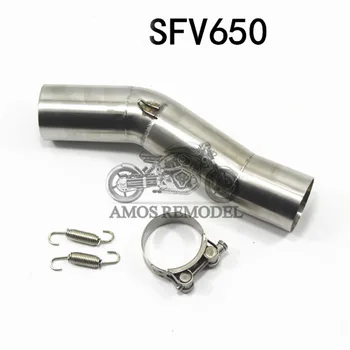 

Slip On For SFV650 Gladius Motorcycle Exhaust System Muffler Mid Section Middle Link Pipe Mid Tube Escape Moto