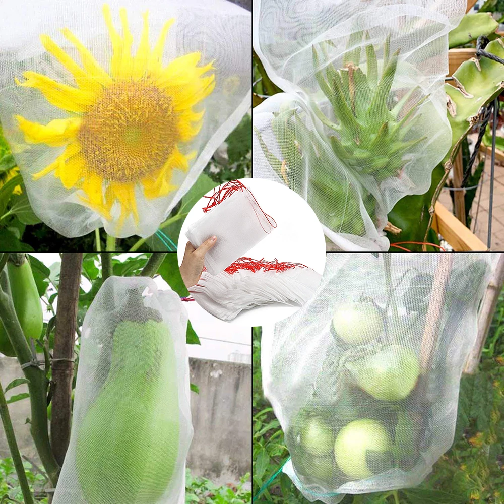 Protect Plants From Insect Mosquito Bites Net Bag Grape Fig Flower Seed Vegetable Garden Tool Fruit Barrier Cover | Дом и сад