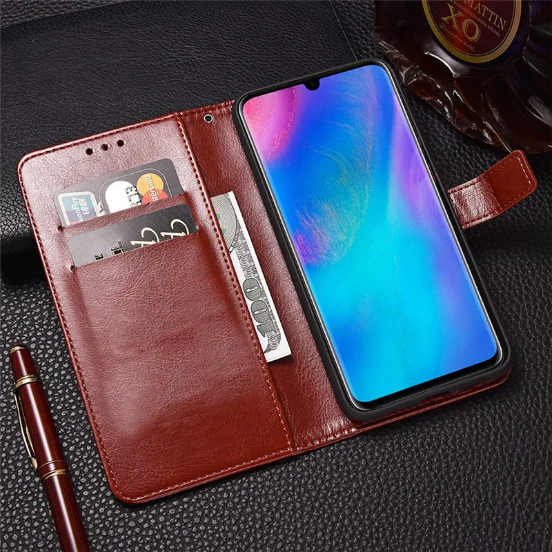 Роскошный кожаный флип чехол на магните для Infocus M310 кошелек с отделениями карт
