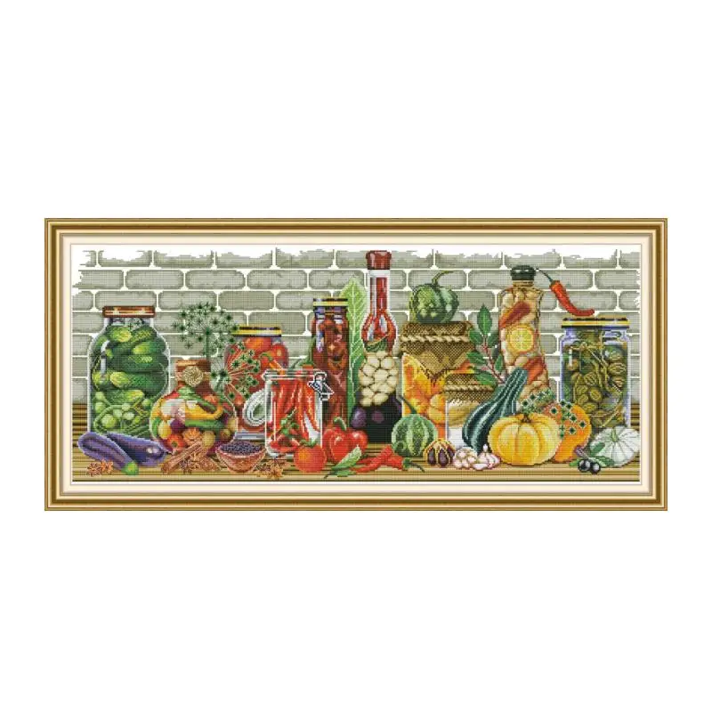 All kinds of vegetables cross stitch kit aida 14ct 11ct count print canvas stitches needlework embroidery DIY handmade | Дом и сад