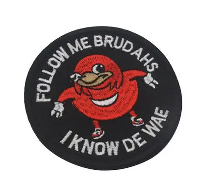 CREATRILL Follow me I Know De Wae крюк петля патч военный патч черный Meme патч значок