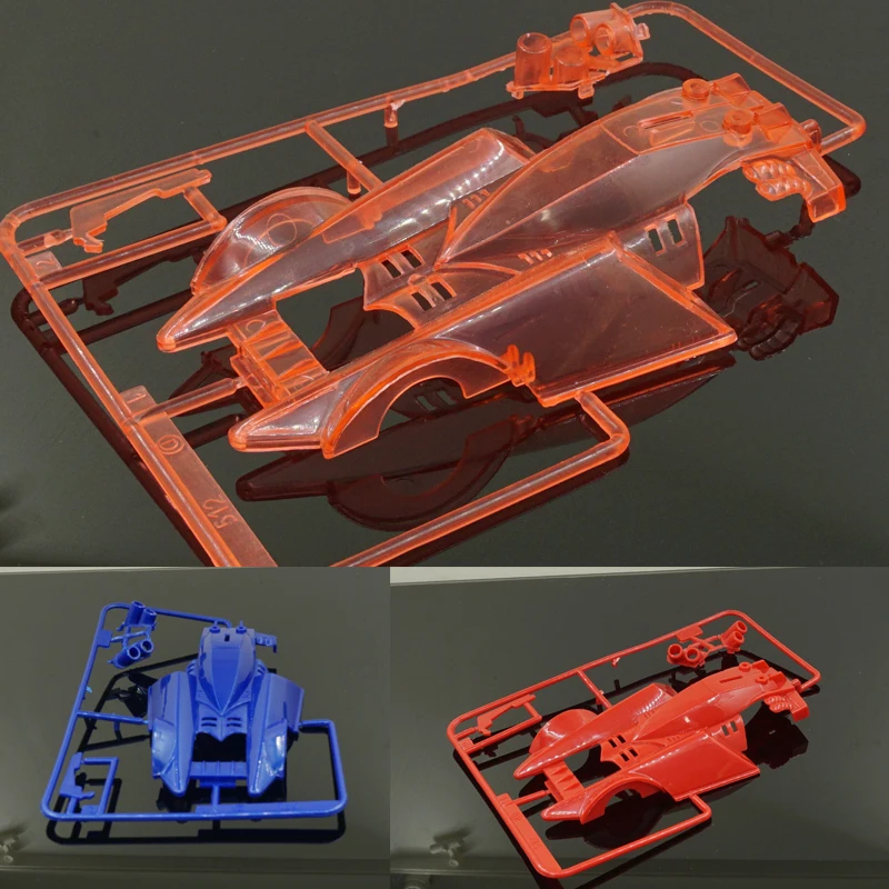 homemade tamiya mini 4wd racing car parts tiger ZAP shells red/blue/clear red for TZ TZX chassis | Игрушки и хобби