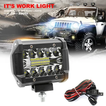 

LED Work Light Bar Combo 4" Car Work Light 12V 24V 60W Auto Driving Offroad Lamp for Boat Tractor Truck 4x4 SUV ATV Spot Light
