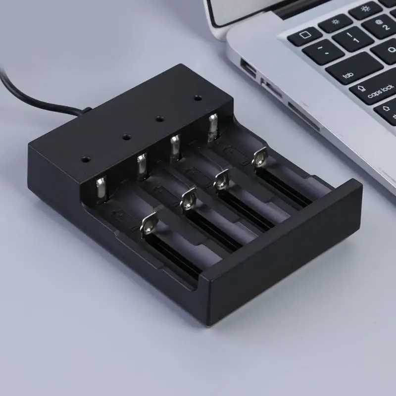 Портативный 18650 Литий Батарея Зарядное устройство 4 usb-разъемы независимых Зарядное устройство для 10440 14500 16340 16650 14650 13350 18500 18650 26650