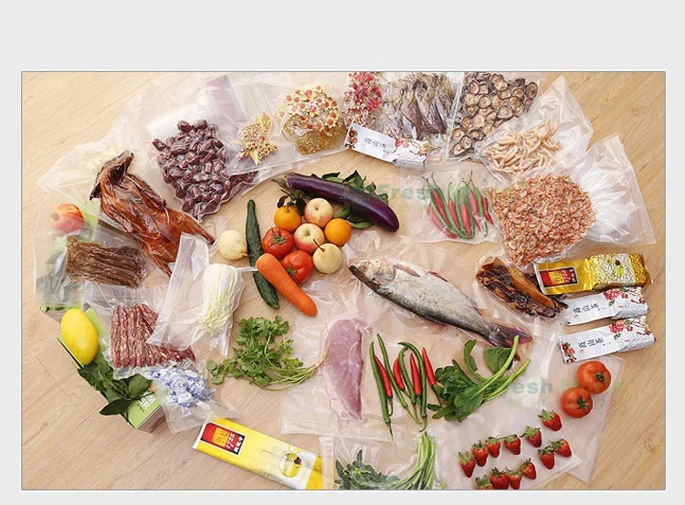 100x Пользовательский логотип прозрачный пищевой вакуумный упаковщик мешок для жидкости/напитков риса упаковка мешок