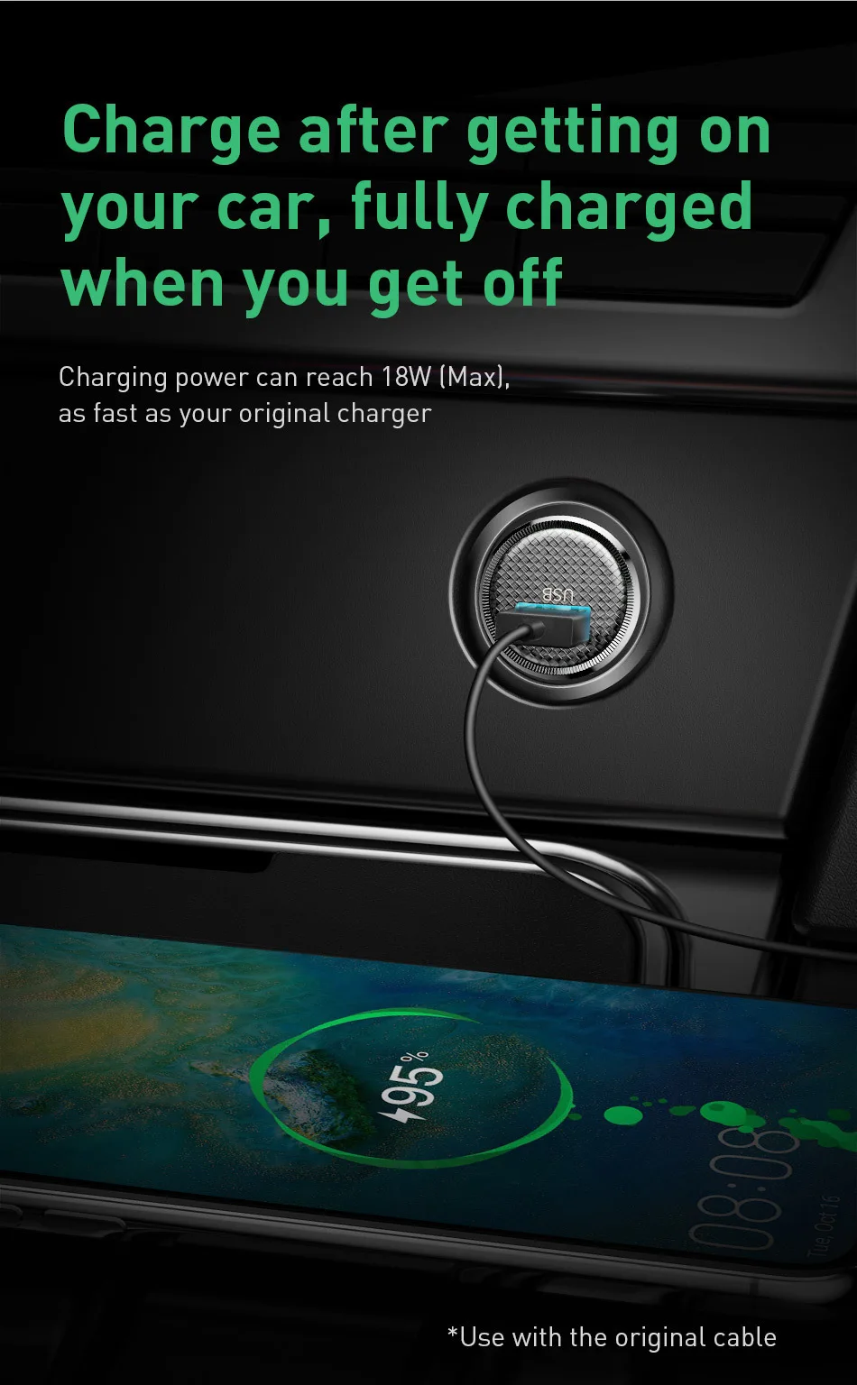 Baseus mi ni USB Автомобильное зарядное устройство Quick Charge 3,0 Автомобильное зарядное устройство для iPhone samsung Xiaomi mi QC3.0 QC Быстрая Мобильная Автомобильная зарядка