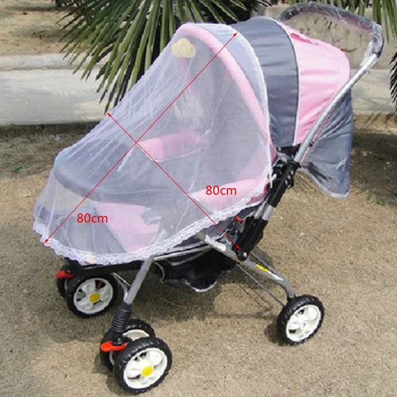 Baby Pushchair Anti-bug Netting Infant for Protection White Stroller Accessories Baby Pushchair Netting Infant for Prote
