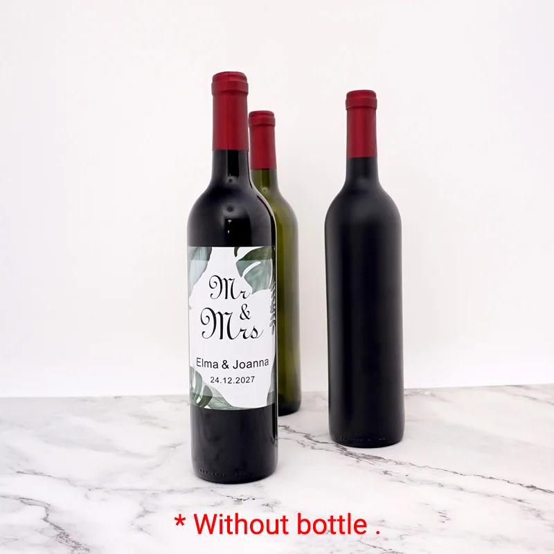 

20pcs Custom Personalized Forest Style Wedding Wine Labels Ceremony Bottle Labels Stickers Valentine's Day DIY Party Decor
