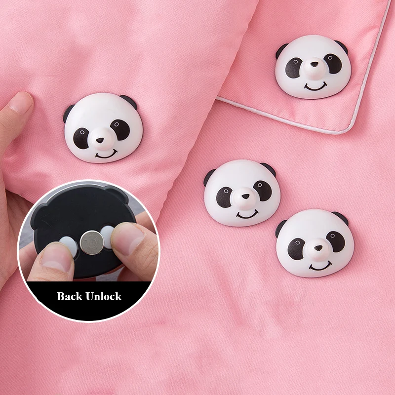 8pcsSet Bed Sheet Clips Quilt Panda Clip Holder Non-Slip Cover Buckle Fixer Clip Magnetic Quilt Fastening Blankets Home Tool (3)