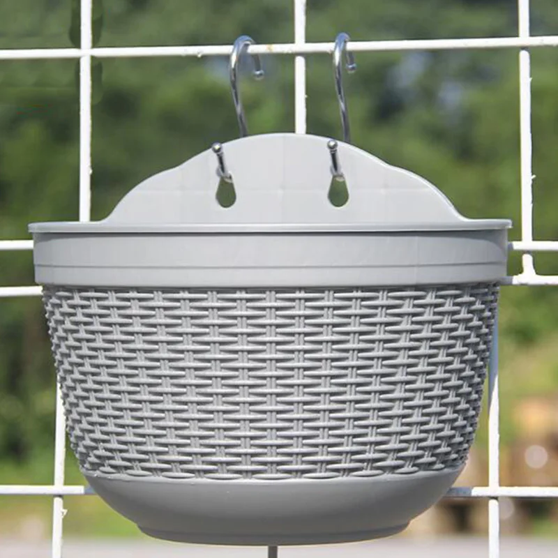 

7 color Plastic Flower Pot Wall Hanging Baskets Bucket Plant Planter Garden supplies PlantPot Cesto per fioriera sospeso