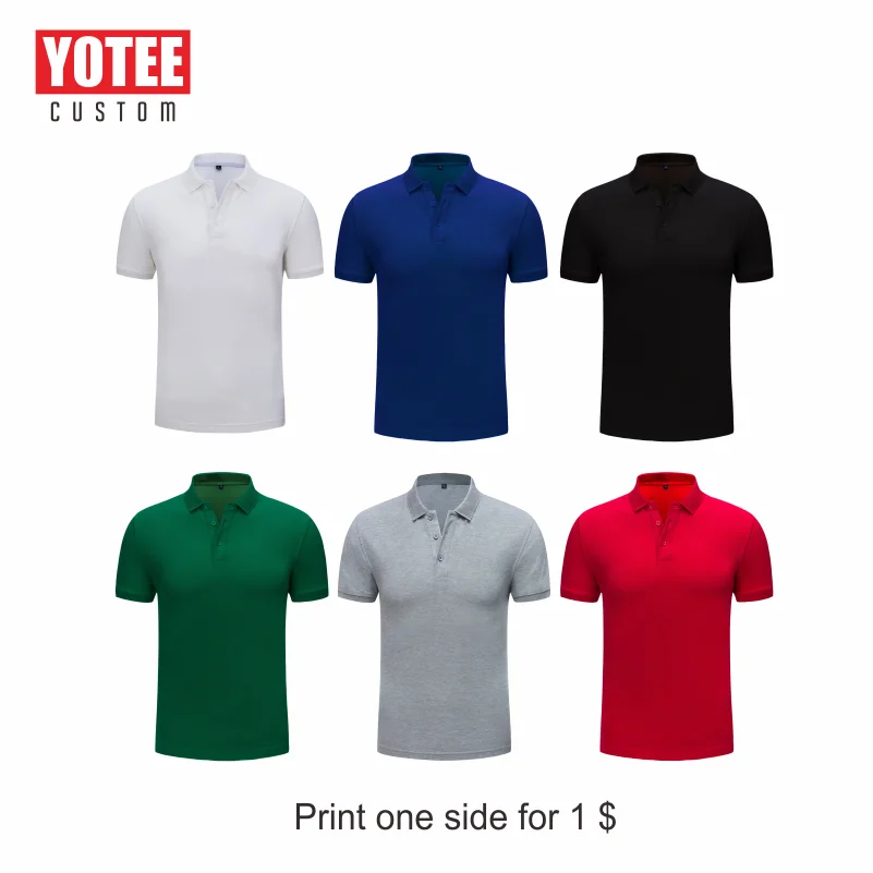 

YOTEE 2019 summer casual business high quality short sleeve personal company group custom POLO shirt cotton men and women custom