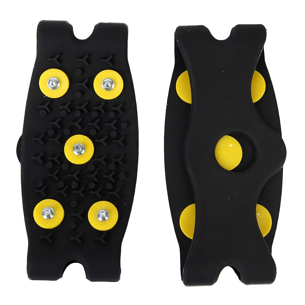 Anti-Skid Snow Ice Climbing Shoe Spikes Grips Lightweight Carry Anti-Slip Ice Crampons Hiking Climbing Walking Fishing Equipment
