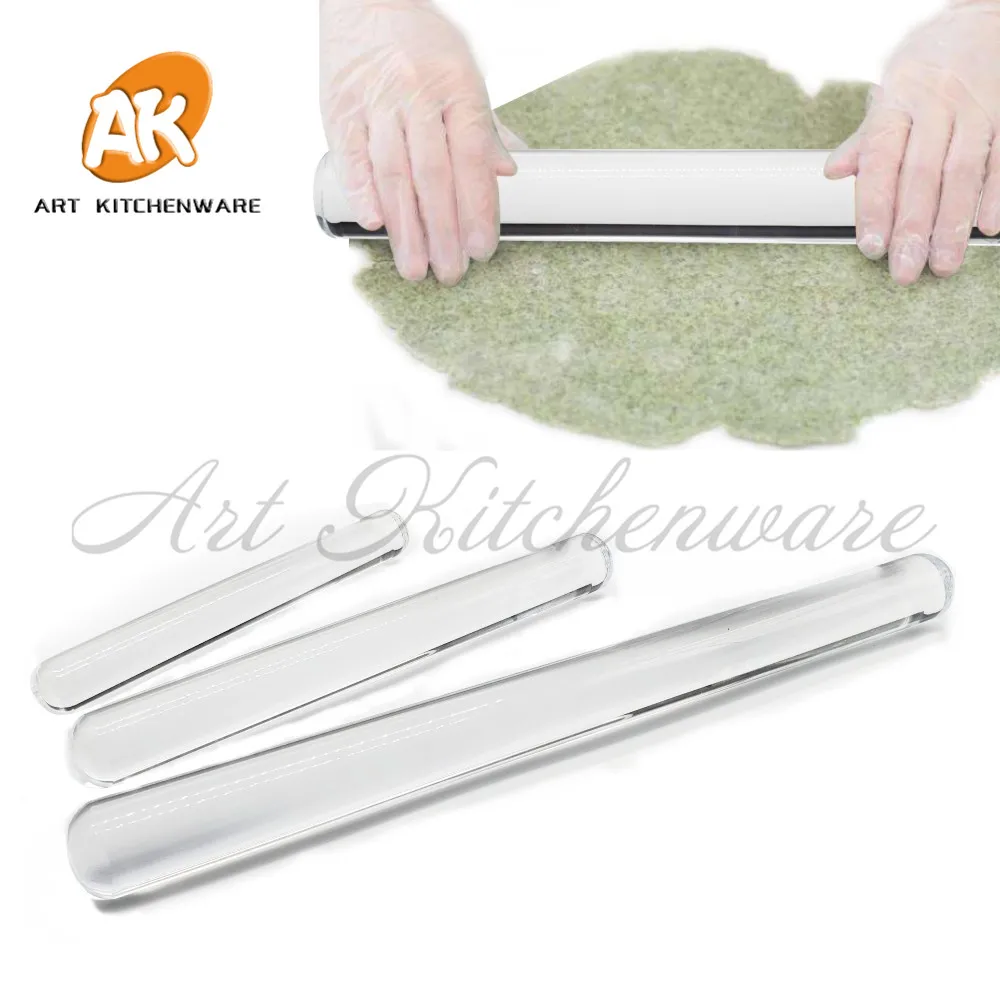 Акриловая Скалка Украшение дома Kitichen инструменты прозрачные Скалки помадка торт украшение теста Ролики Инструменты для выпечки