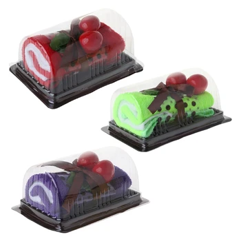 

1 Piece Cute Cherry Sandwich Swiss Hand Towel Facecloth Roll Cake Shape Washcloth Wedding Favor Party Gift