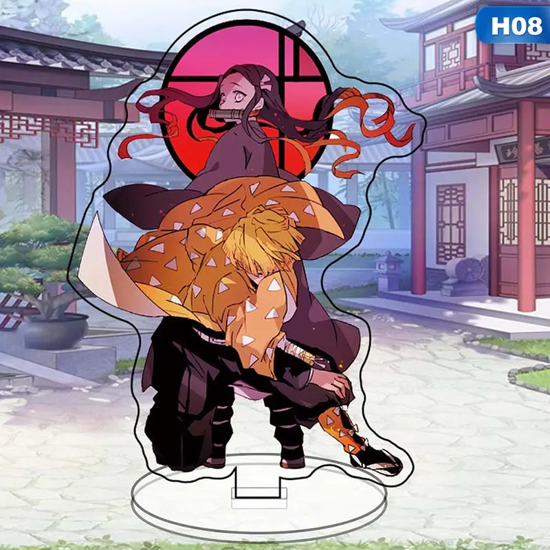 8 Аниме Demon Slayer: Kimetsu No Yaiba Kamado Tanjirou Hashibira Inosuke Косплей фигурка на акриловой подставке модель лицензирование рождественские подарки - Цвет: 8