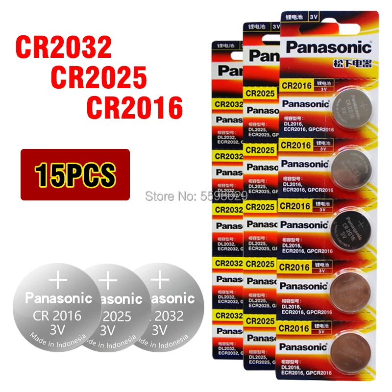 PANASONIC 15 шт. Оригинальный Новый аккумулятор для 3v cr2032 cr 2025 cr2016 кнопочные Батарейки